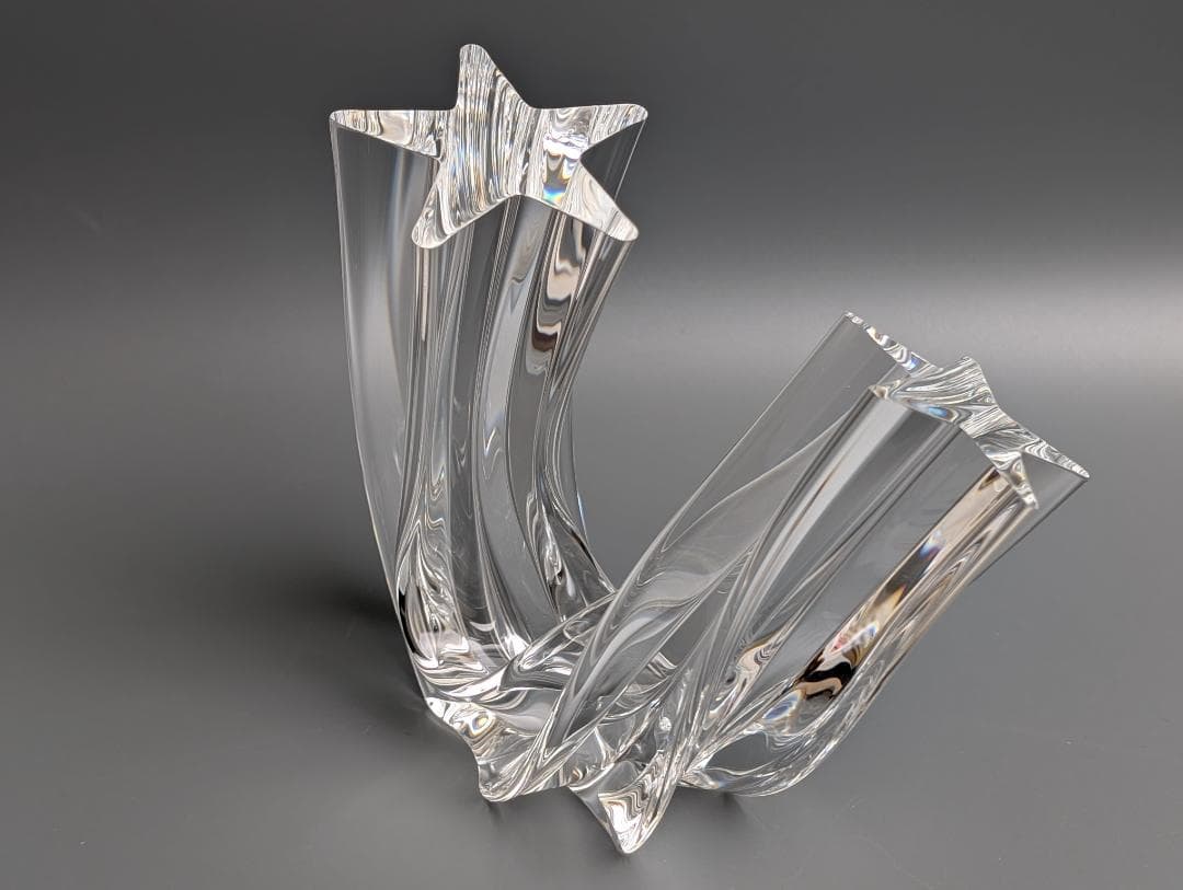 希少 極美品 スチューベン クリスタル オブジェ スターストリーム 流星 箱付