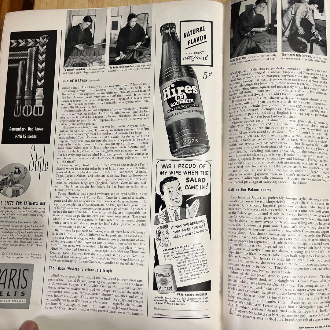 昭和天皇が表紙のライフマガジン 1940年発行