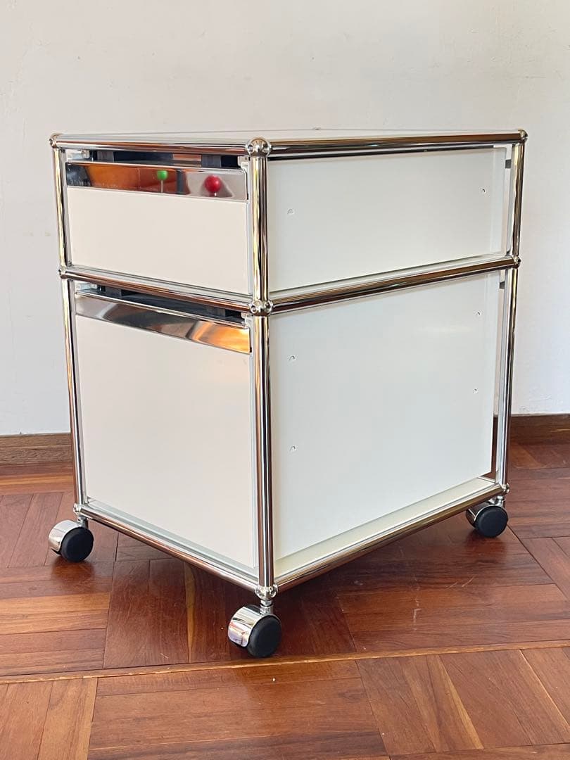 USM ハラー システム 2段 ロールボーイ ピュアホワイト デスク ワゴン 2