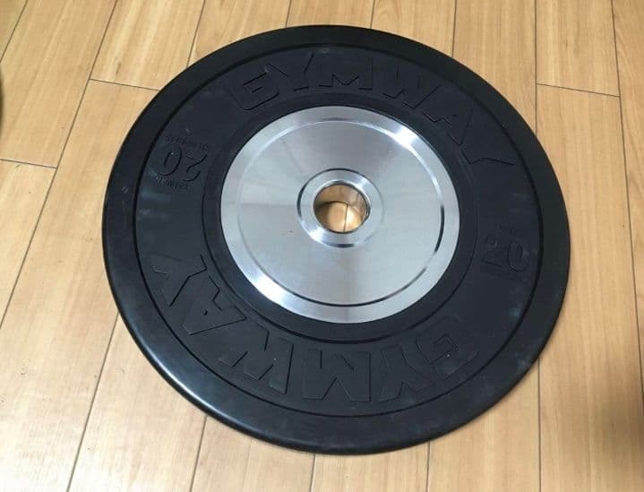 ① GYMWAYバンパープレート 20kg x 1枚