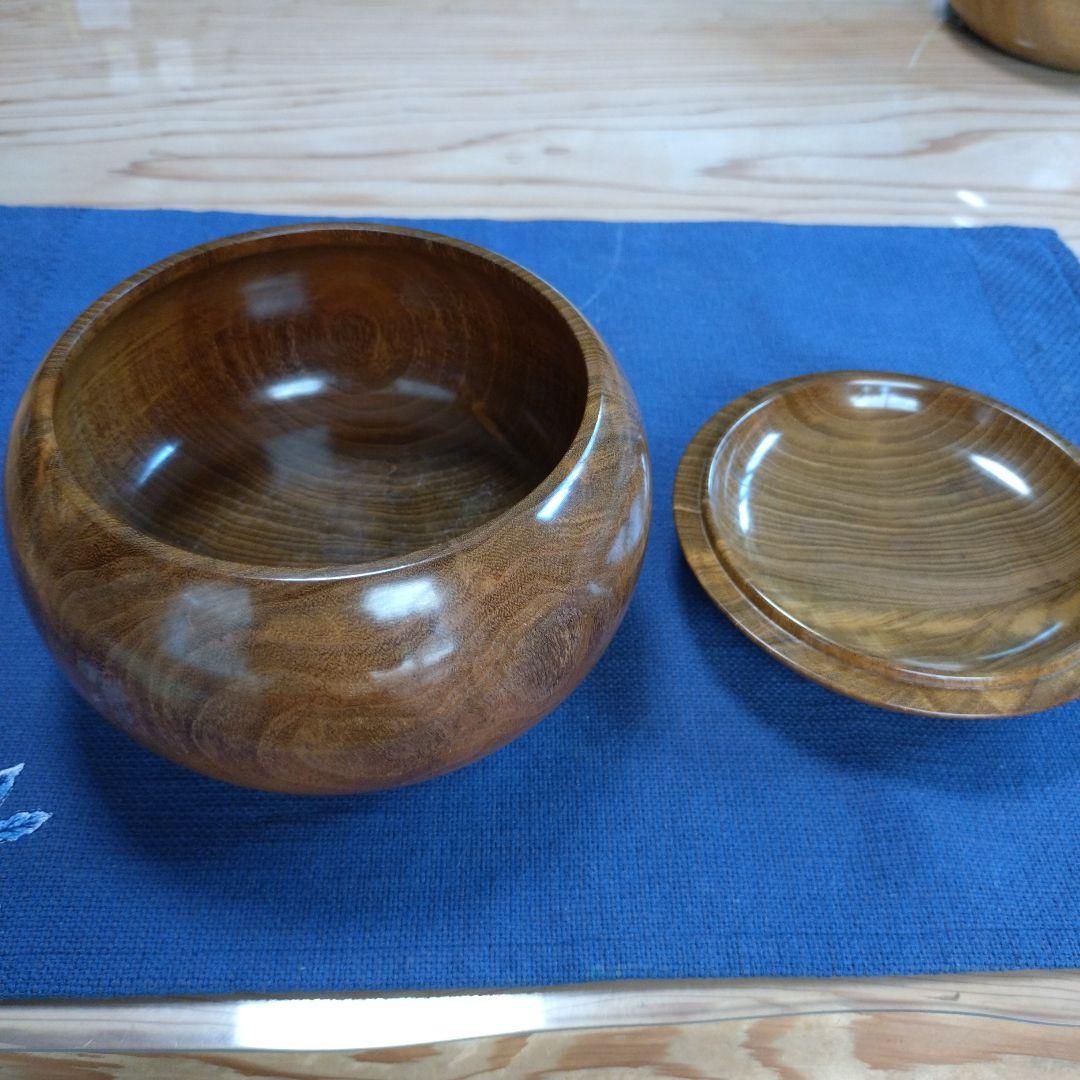 日向特製本蛤碁石(超美品) 島桑碁笥(美品) 桐碁笥箱　囲碁用品