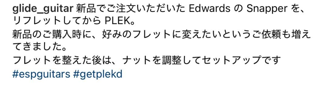 EDWARDS E-SN-190MF 藤岡 幹大モデルステンレスフレット打ち替済