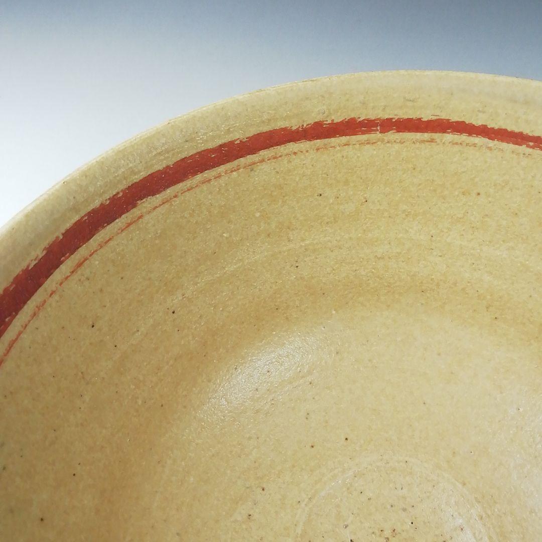 Ｔ６３５　茶碗　『赤絵茶碗』『安可祢窯　栗木伎茶夫』　共箱　抹茶碗　茶道具