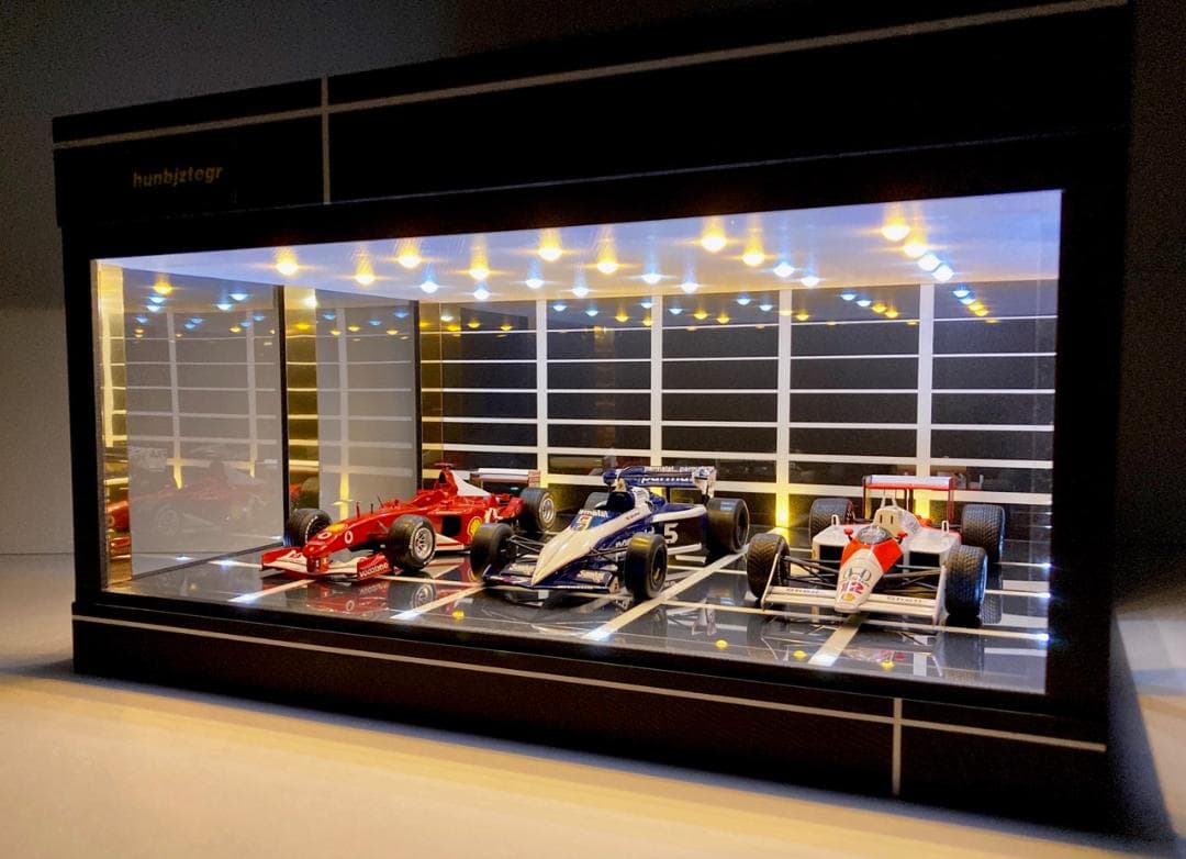 1/18展示2〜3台可・モダンBK・ディスプレーBOX / ネオジオラマ