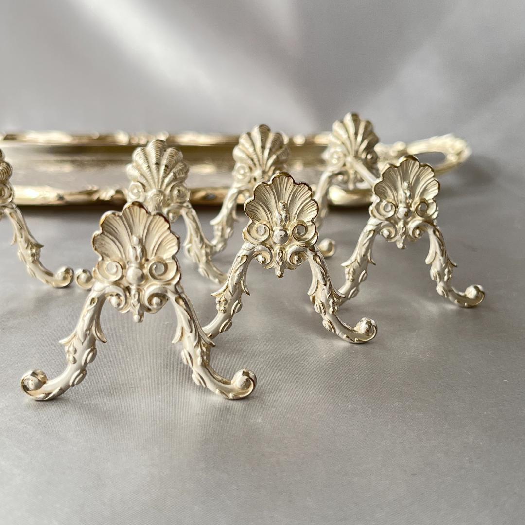 【仏蘭西】 シェルのナイフレスト / カトラリーレスト 6個【シルバープレート】