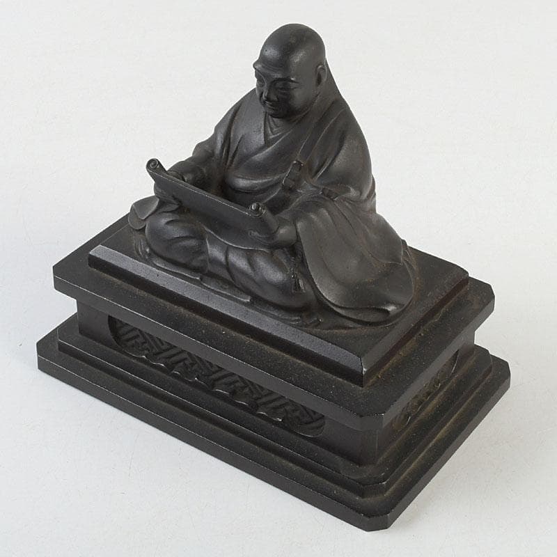 仏教美術　古銅　人物座像　仏像　置物　C　9510