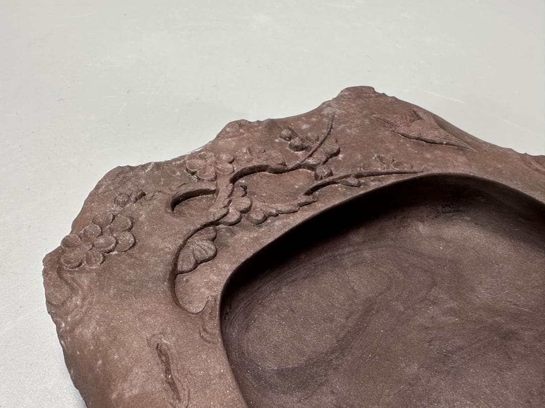 25.10.9-2 書道具　文房具　硯　梅文硯　唐硯