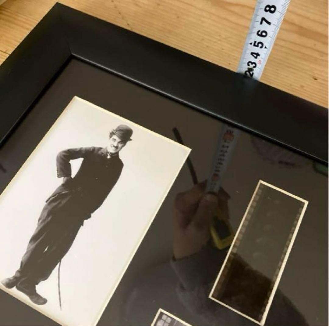 チャップリン　ビンテージ　写真　フイルムセル　額