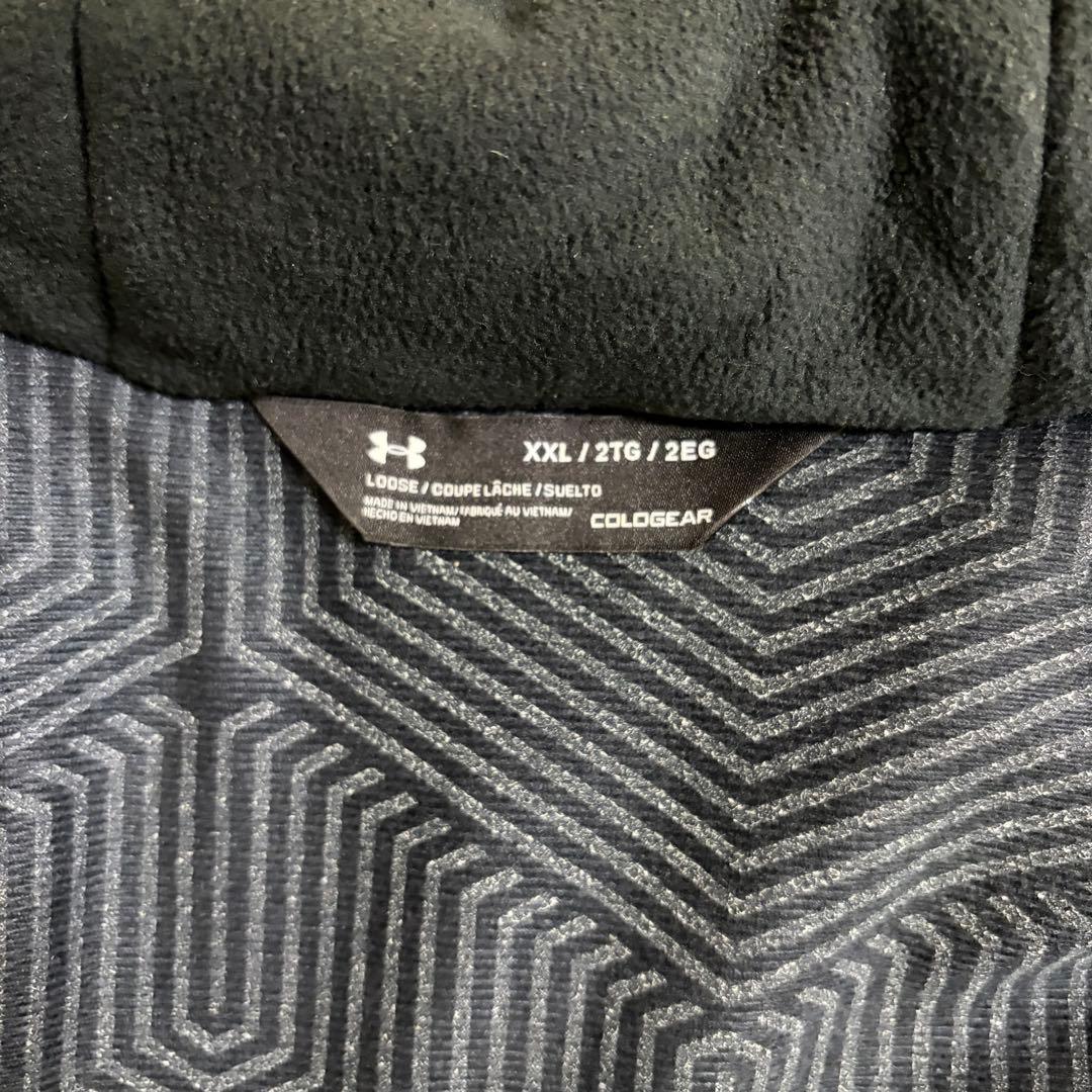 UNDER ARMOUR 保温性 ロゴプリント フーデット ベンチコート XXL