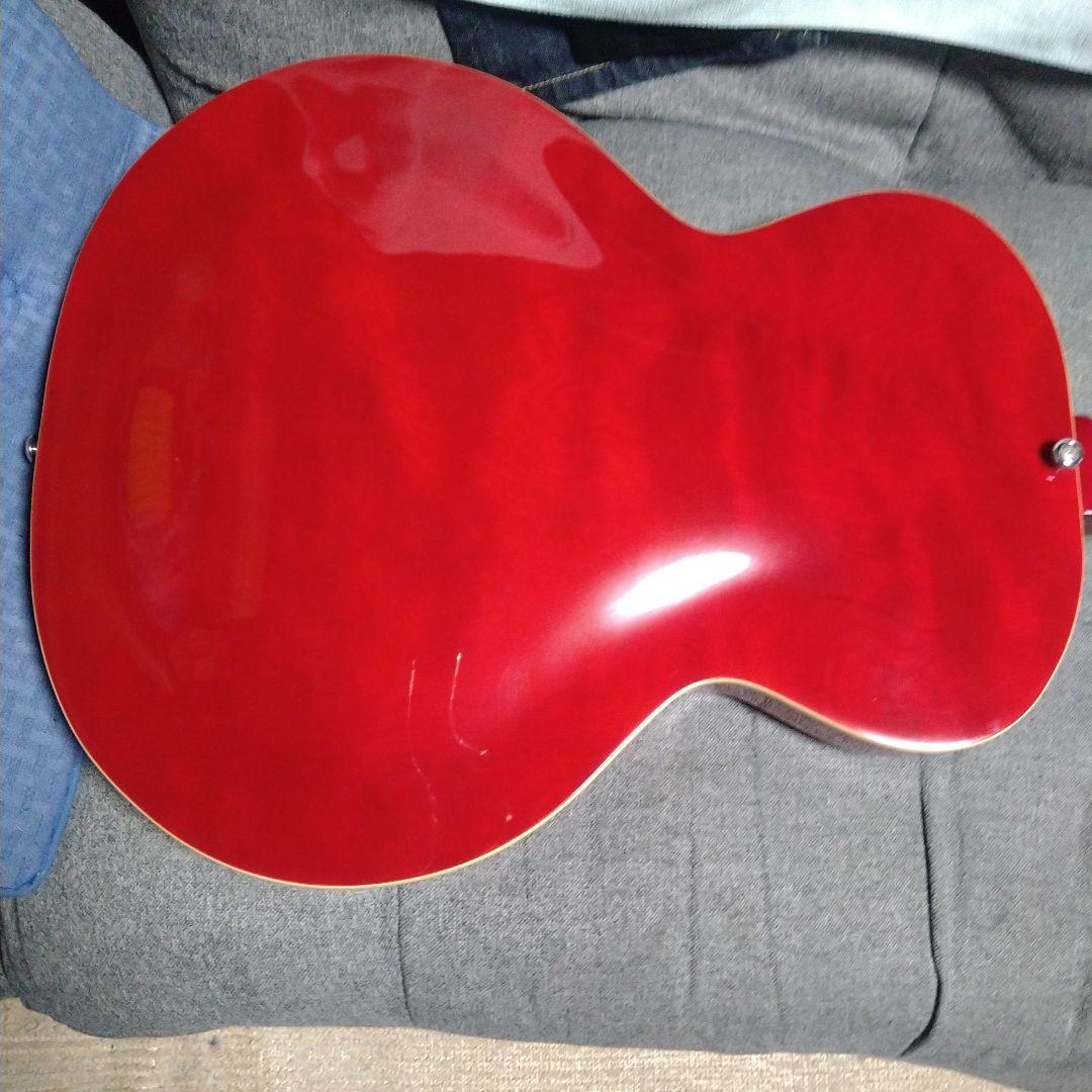 Grote セミアコースティックギター レッド