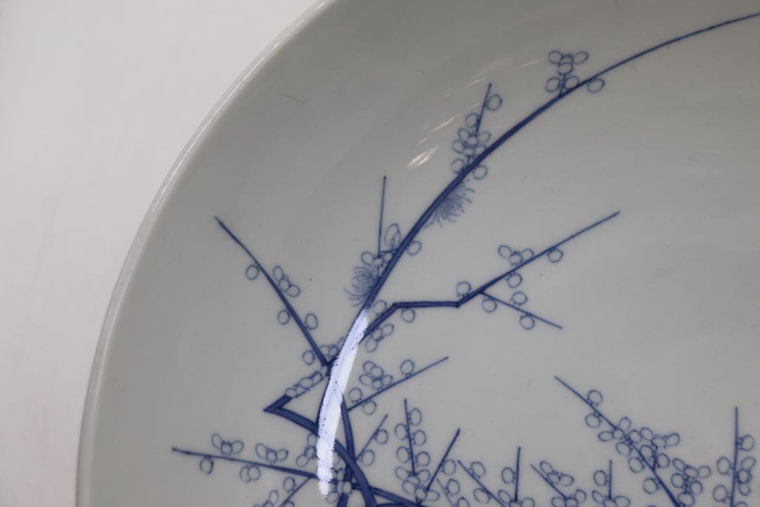 江戸　鍋島　大皿　梅紋　直径33.5cm アンティーク　送料込み260205