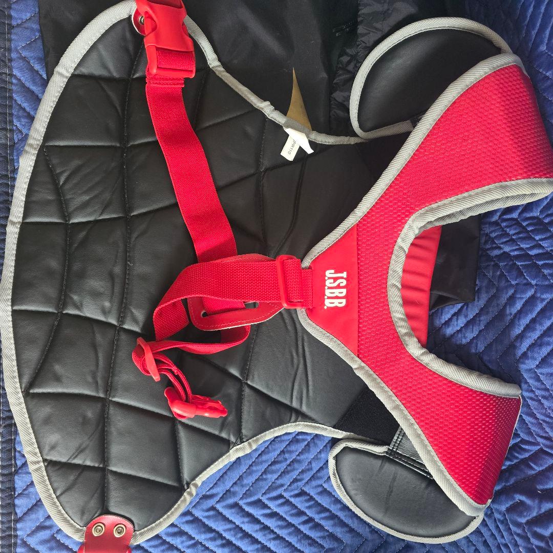 ミズノプロ 赤 軟式用捕手防具セット キャッチャー用ヘルメット