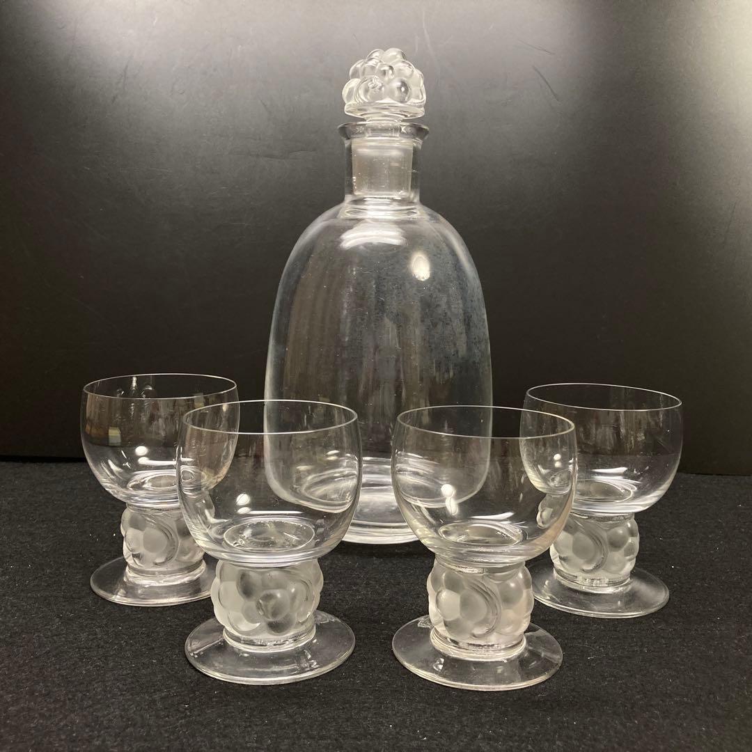 ルネ・ラリック 葡萄紋 トムリ グラス デキャンタ カラフェ トレイ 6点