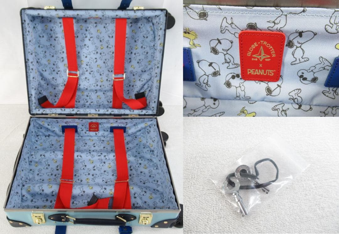 ■112■使用頻度少/超美品■グローブトロッター■ピーナッツ■スヌーピー■鍵付■