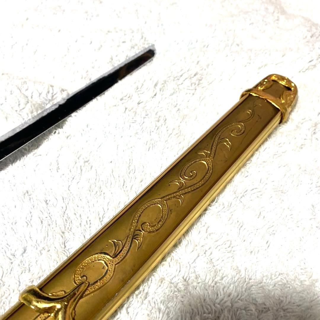 模造刀　金色の太刀　陣太刀　金属刀身