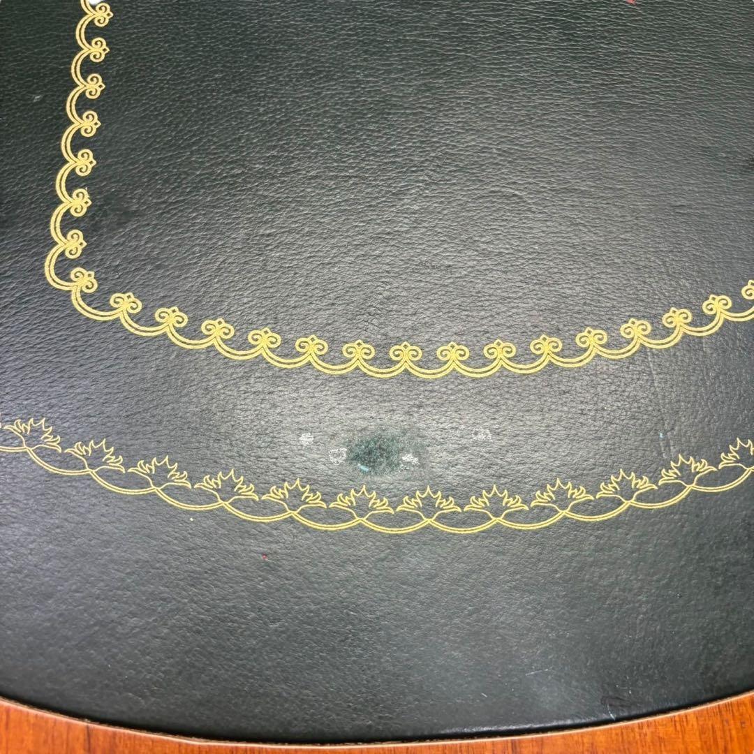 限定配送 書斎机 キドニーデスク 椅子セット マホガニー材 イタリア製 羽 F