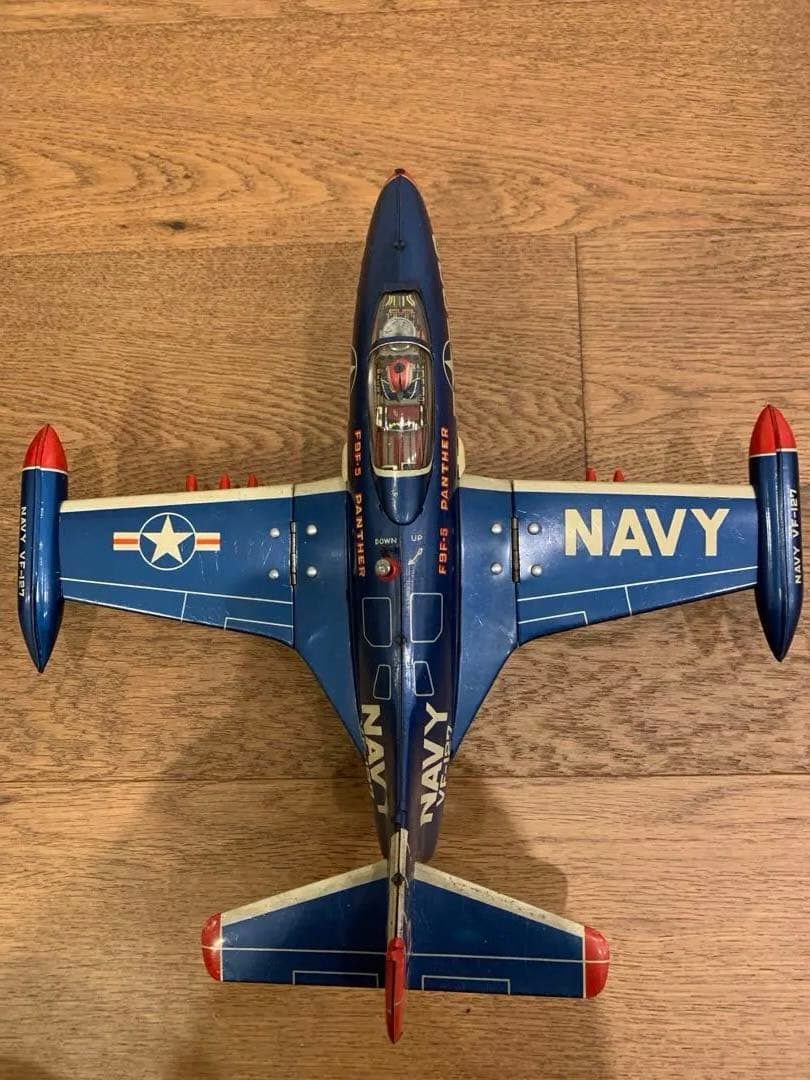 箱付き 米澤玩具 グラマンF9F-5 パンサー 大型ブリキ玩具 昭和レトロ