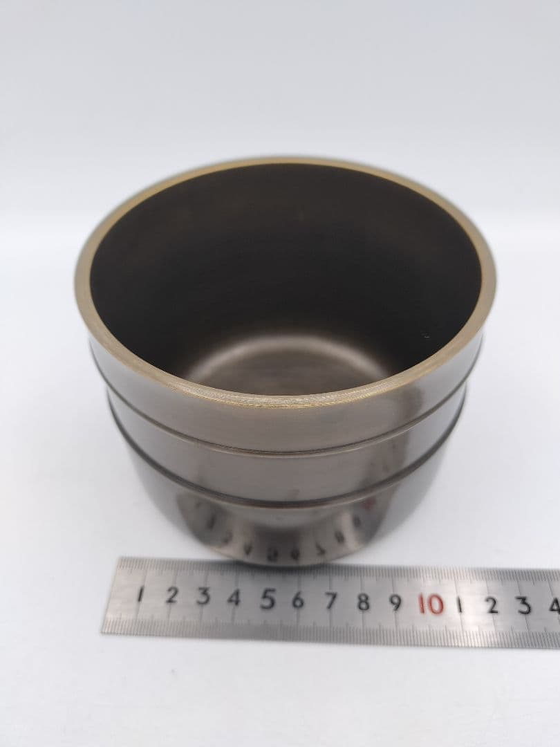 c393 唐銅皆具 利休好 金森浄栄 木箱 茶道具 古物