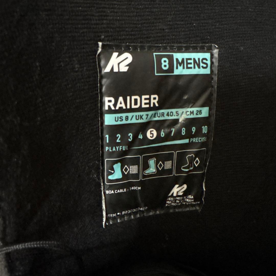 K2 RAIDER スノーボードブーツ　26cm オフホワイト/ブラック