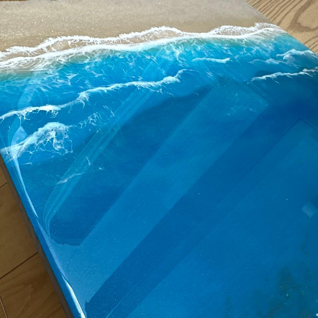 海アート　レジンアート　オーシャンアート　壁掛け　立体　大型　波アート