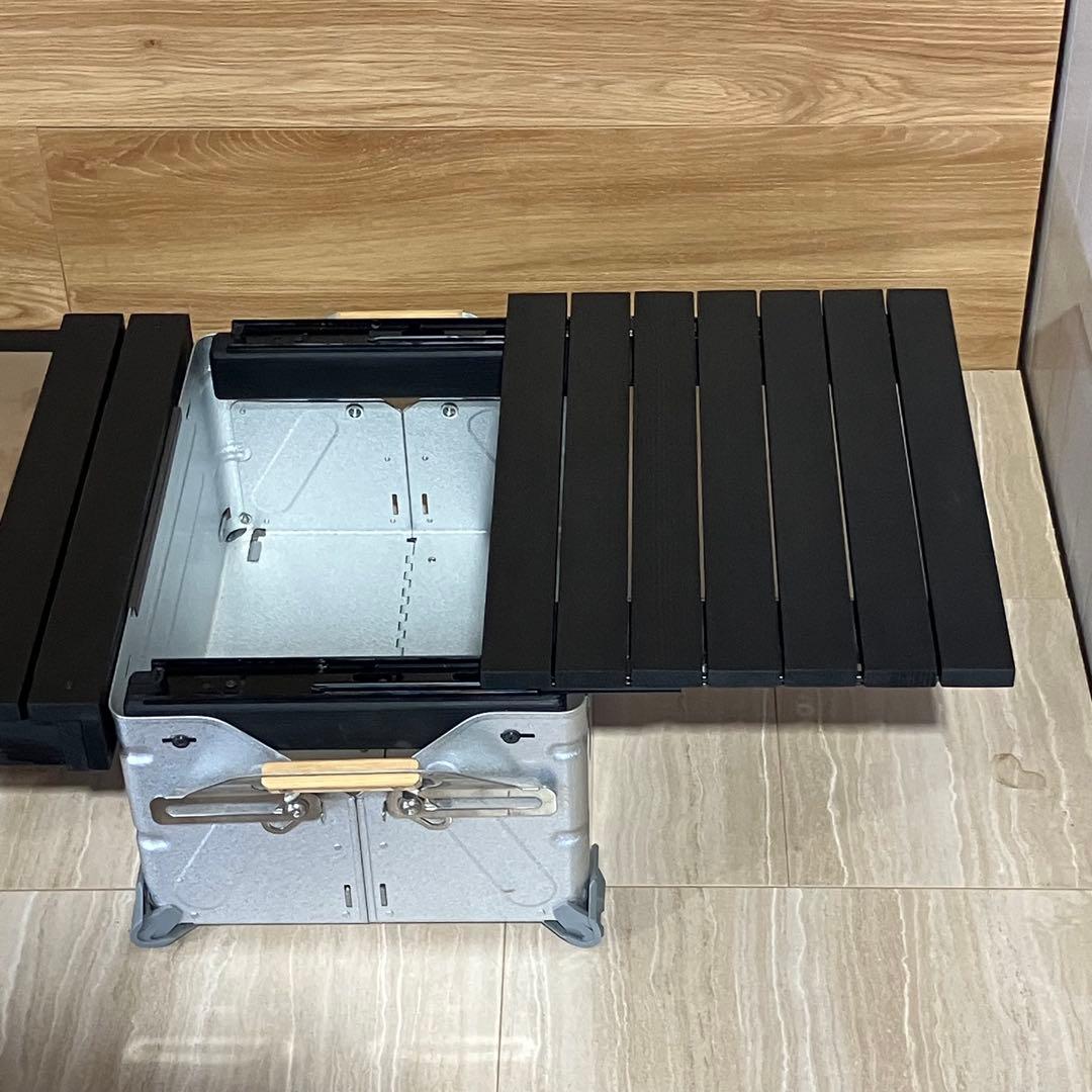 ふ*ゆ様 シェルフコンテナ　25用　スライド天板　ブリッジテーブル　セット　ブラ