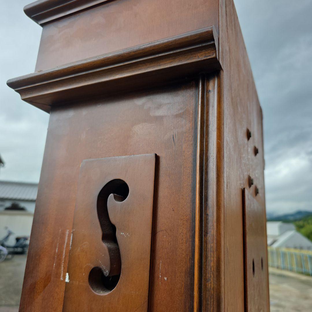 tempus fugit クラシック振り子時計 ブラウン　柱時計