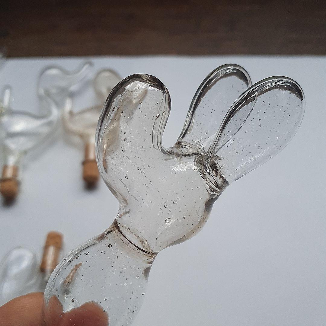 ゴム風船型R　アンティーク硝子　吹きガラス　レトロ雑貨　とろとろガラス