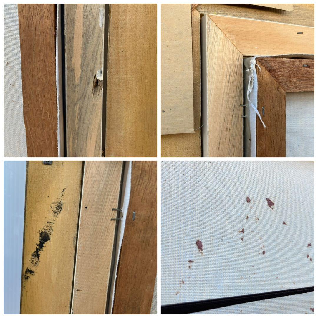 油彩画 油絵 花瓶の花 T.HANSEN バラ