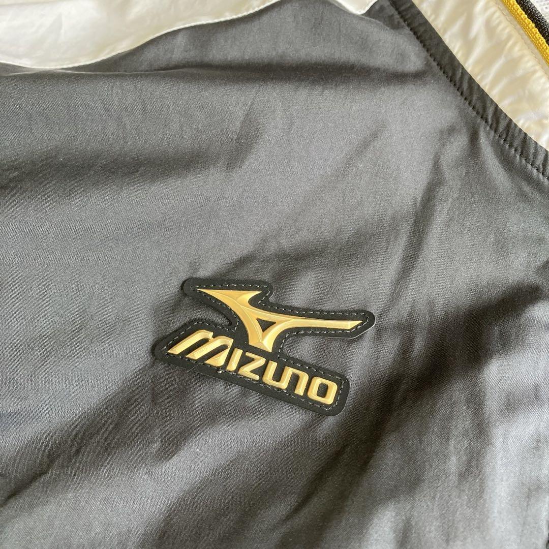 ◎極美品 ミズノプロ ハーフジップ トレーニングシャツ 防風 白黒 XO