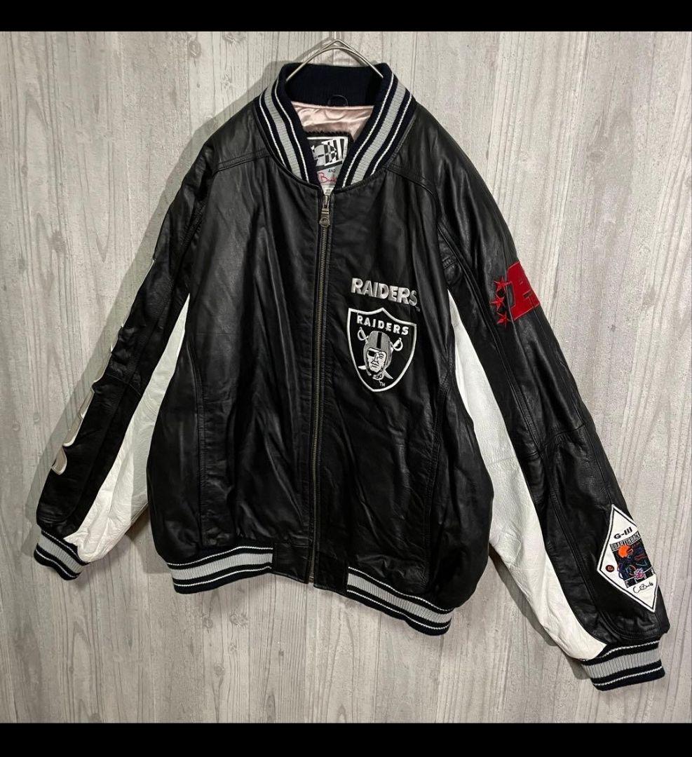 【超希少モデル】カールバンクス　レイダース刺繍　レザージャケットXL