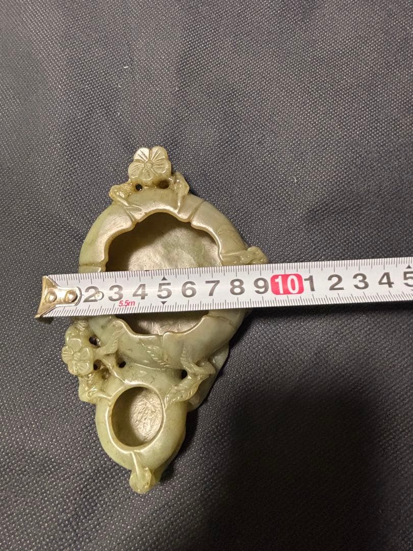 中国古美術品　清の時代　和田青玉 砡　筆洗　蘇工　188g