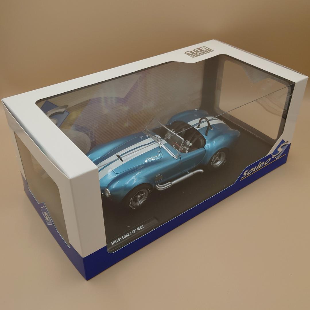 1/18 シェルビー コブラ 427 S/C 1965 ブルー ソリド製ミニカー