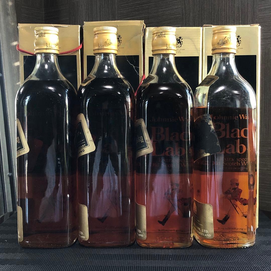 ひ*ん様 1000円～ ジョニーウォーカー ブラックラベル 4本セット 古酒