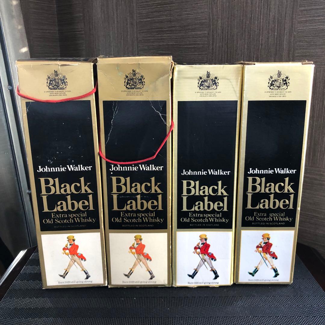 ひ*ん様 1000円～ ジョニーウォーカー ブラックラベル 4本セット 古酒