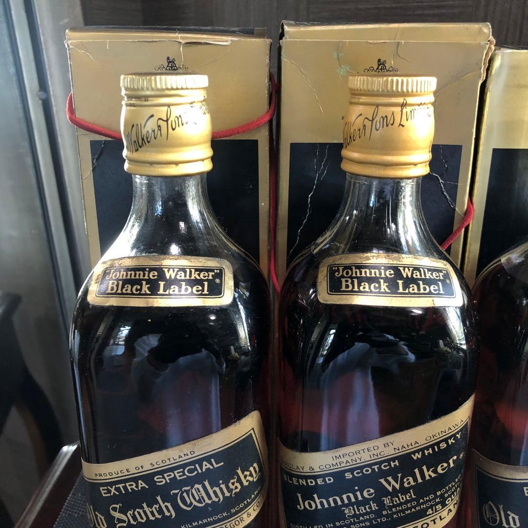ひ*ん様 1000円～ ジョニーウォーカー ブラックラベル 4本セット 古酒