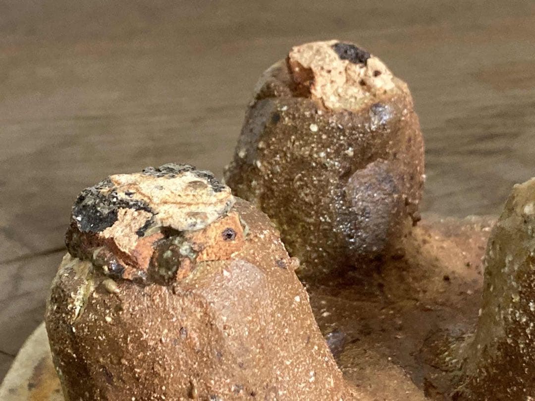 ◆希少◆コレクター放出品◆國吉清尚◆脚付き菓子台◆検＞国吉清尚◆やちむん◆壷屋焼