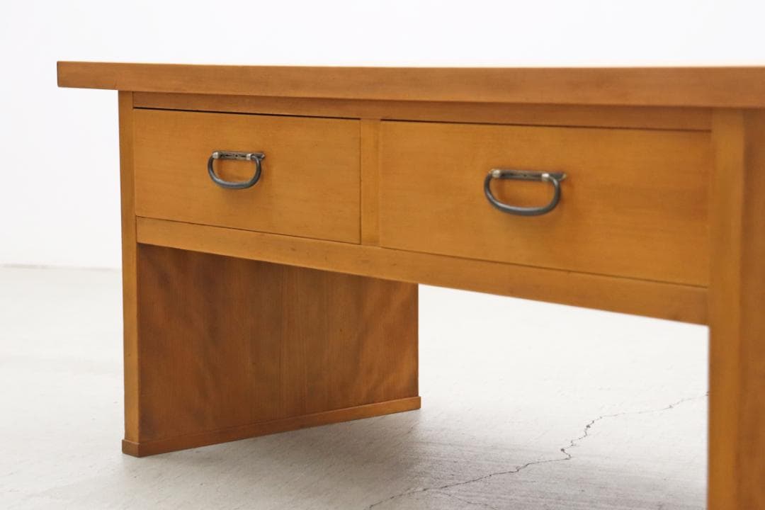 レトロ 引き出し付き 文机 ローテーブル レトロ ちゃぶ台 座卓 テレビ台