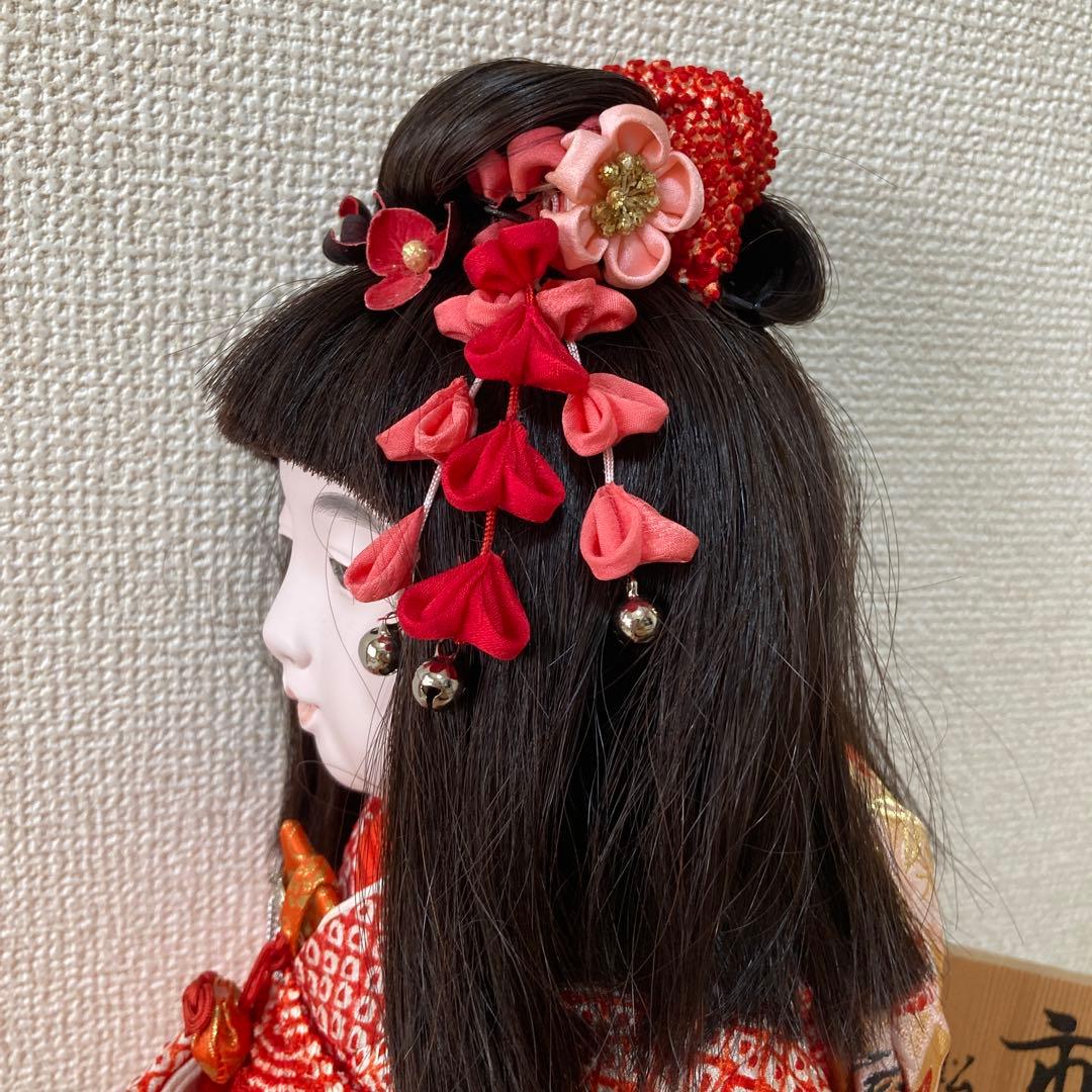 お座り市松人形　東光作　着せ替え可能　縮緬和服　傷なし