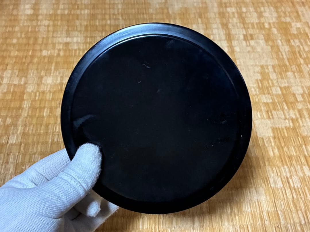 茶道具 紅安南 水指 【黒石窯】印あり 共箱