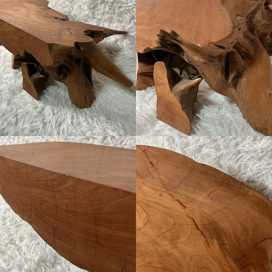 美品 天然木 一枚板 ローテーブル 流木 テーブル 無垢材 センターテーブル