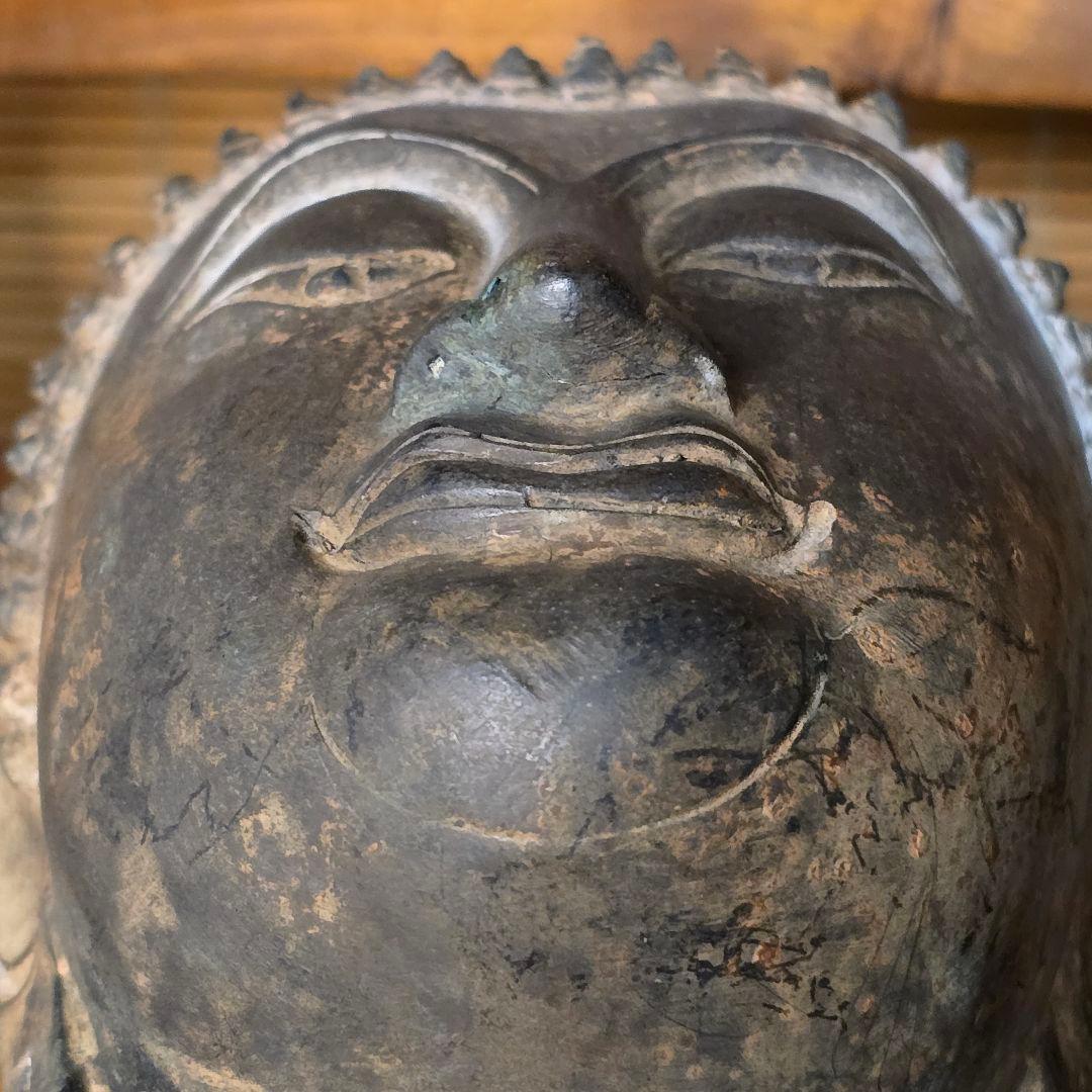 仏頭　レプリカ　タイ　スコータイ　金属製 40cm