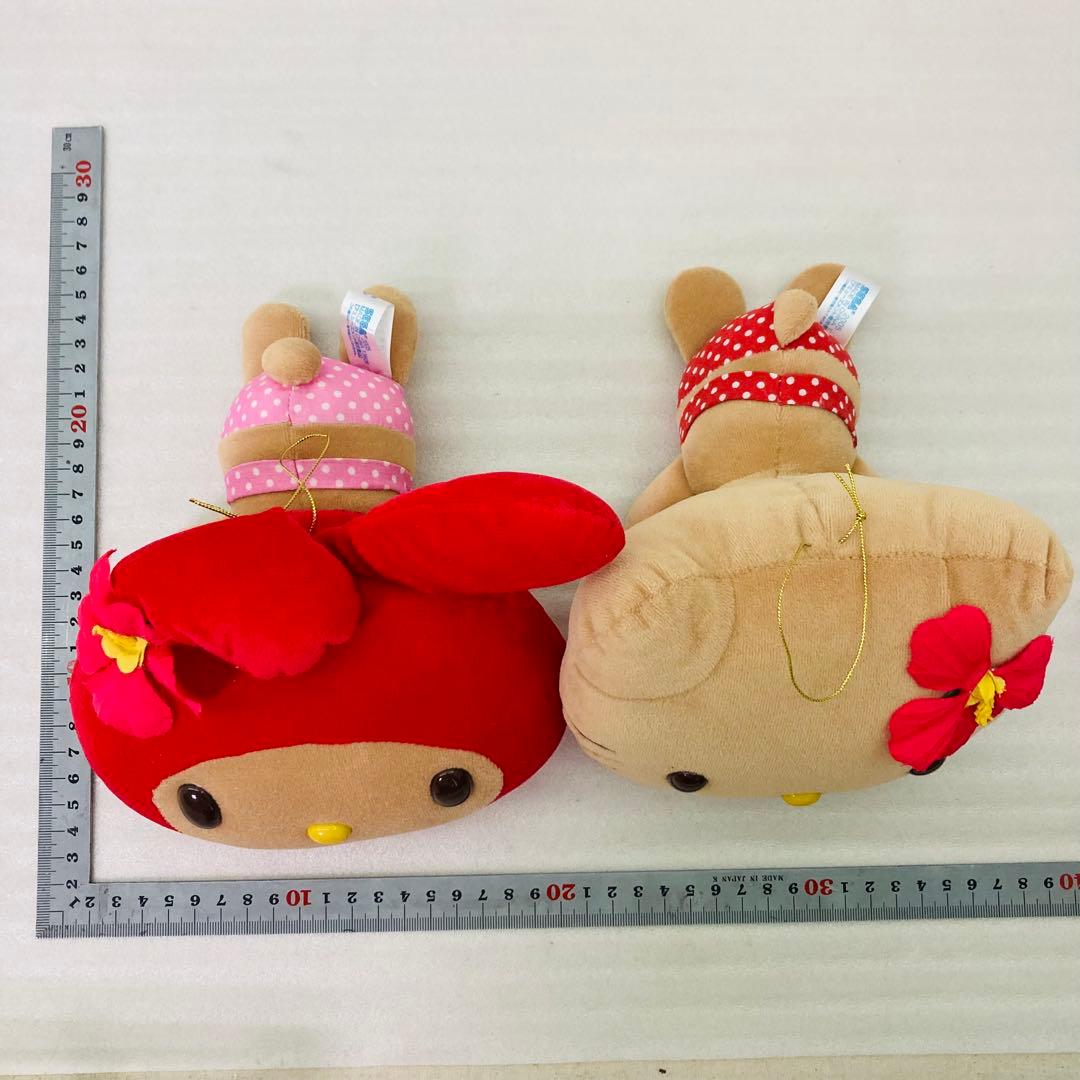 【2種セット★激レア】ハローキティ　夏こんがりビッグフェイスクッション　マイメロ