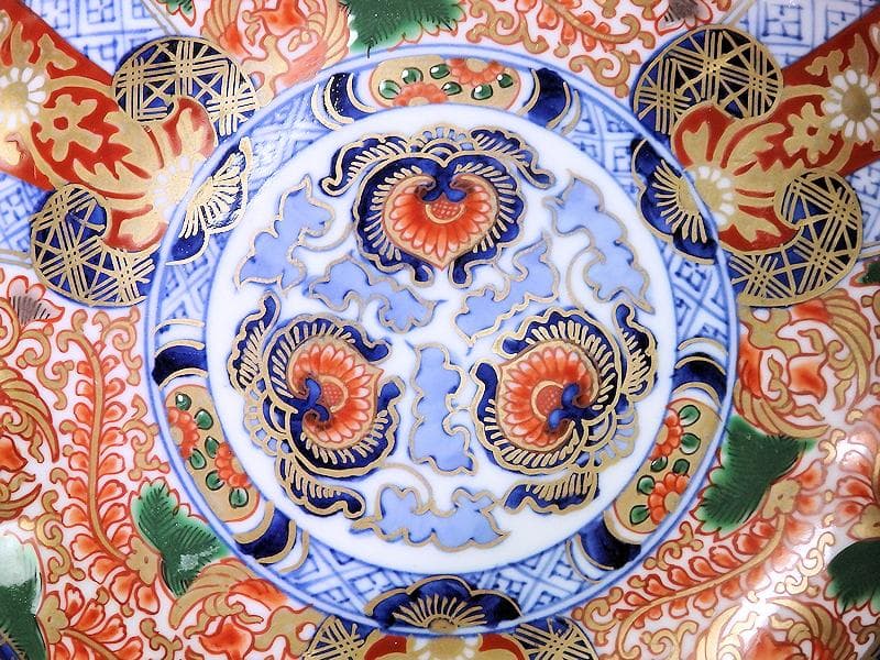 古伊万里　金襴手　金羊歯に鳳凰の図　7寸皿　E069AS-CPt