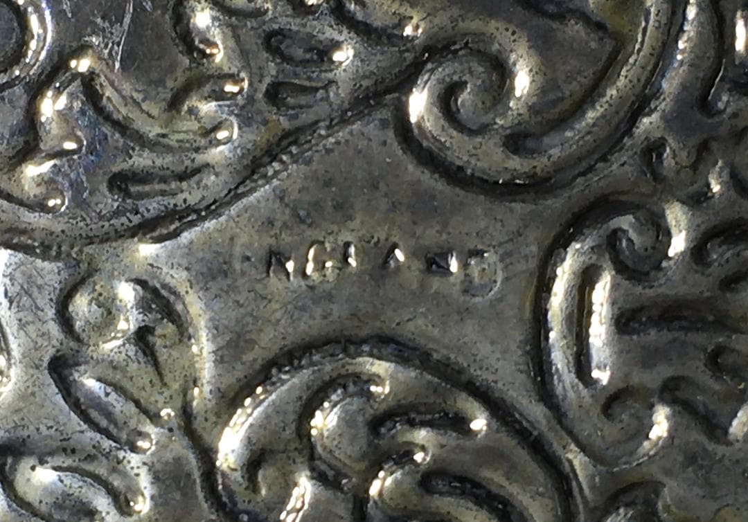 イギリス製 アンティークシルバープレート 台 スプーン ティー アールヌーヴォー