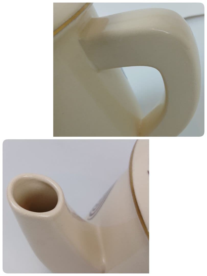 【美品】片口水次 茶道具 京焼 渦絵 山川巌 陶器製