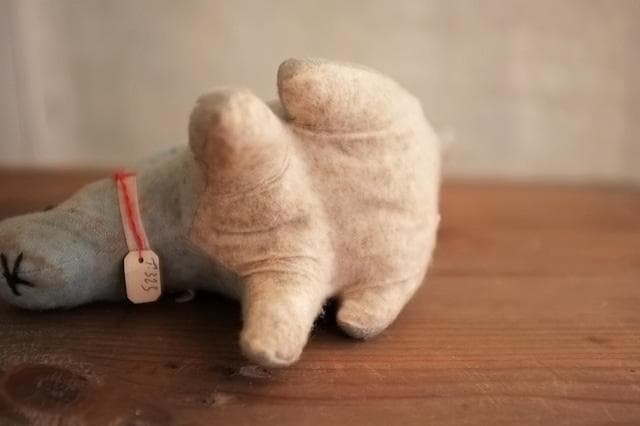 フランス 青いうさぎさんと薔薇色のリボンb ドール テディベア アンティーク