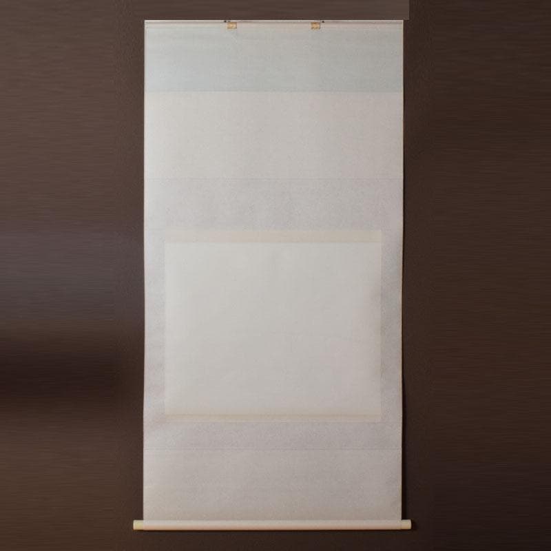 掛軸　小学館発行　複製　川合玉堂筆　銘「渓村春雨」　限定480部　C　8462A