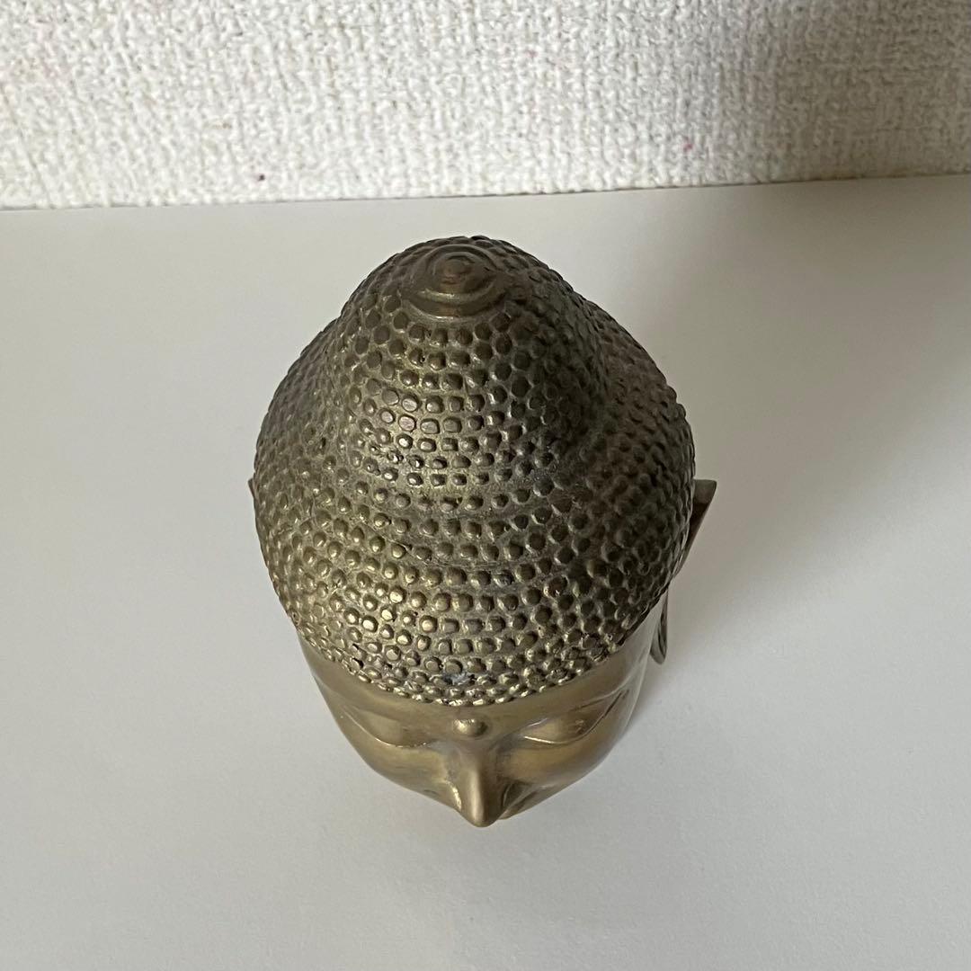仏頭　骨董品　置物　彫刻　金属工芸品　アンティーク　ビンテージ アート　真鍮