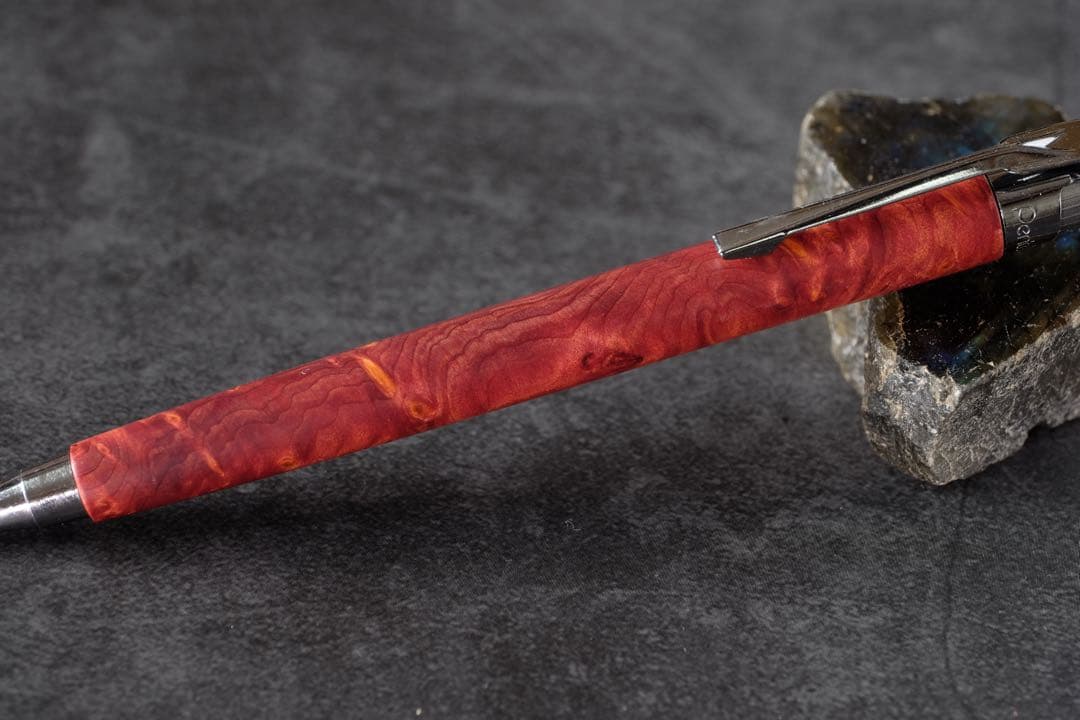 PG5木軸カスタム0182　高村杢工房 製図用シャープペンシル　紫杉(紫紅杉)瘤