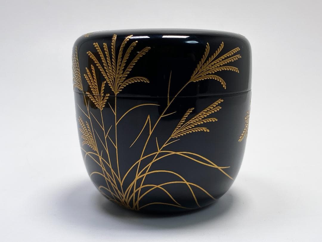 秋草に月 関口輔聖 蒔絵 大棗 尋牛斎 久田宗也 書付 茶道具 共箱